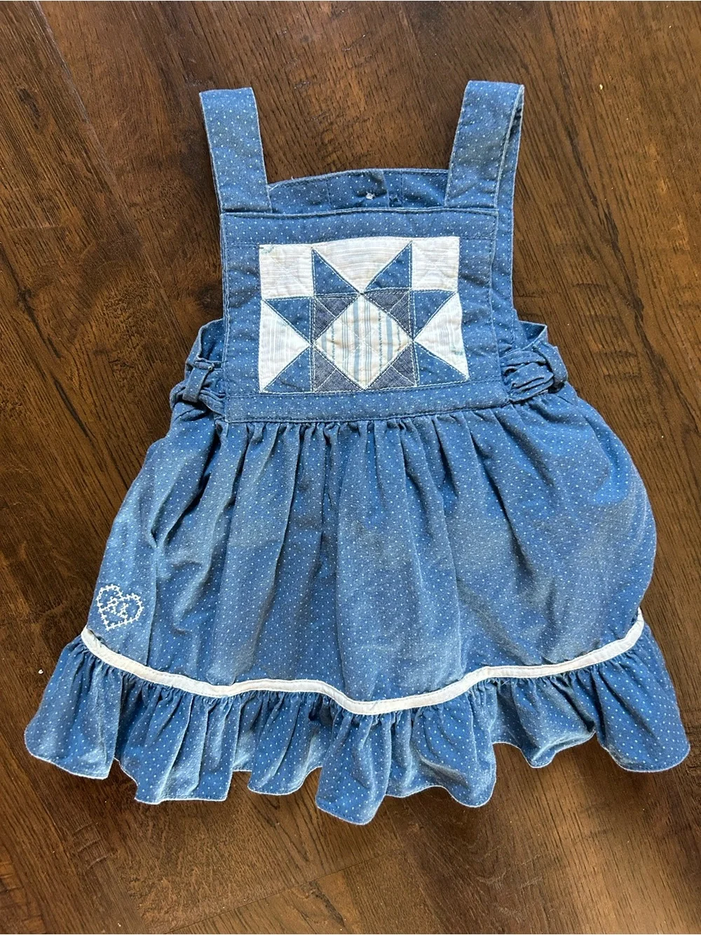Vintage Ralph Lauren Quilted Patchwork Pinafore Dress